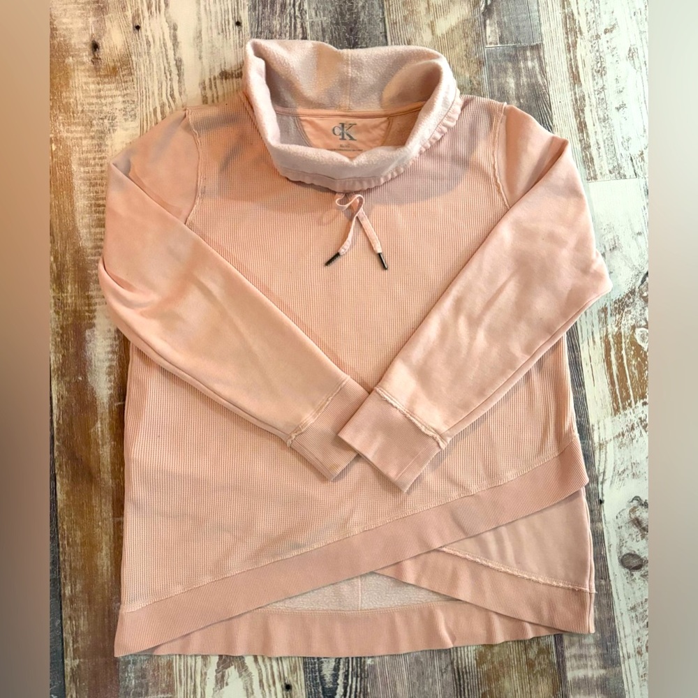 Women’s Calvin Klein, Cowl Neck Pink Sweatshirt